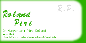 roland piri business card